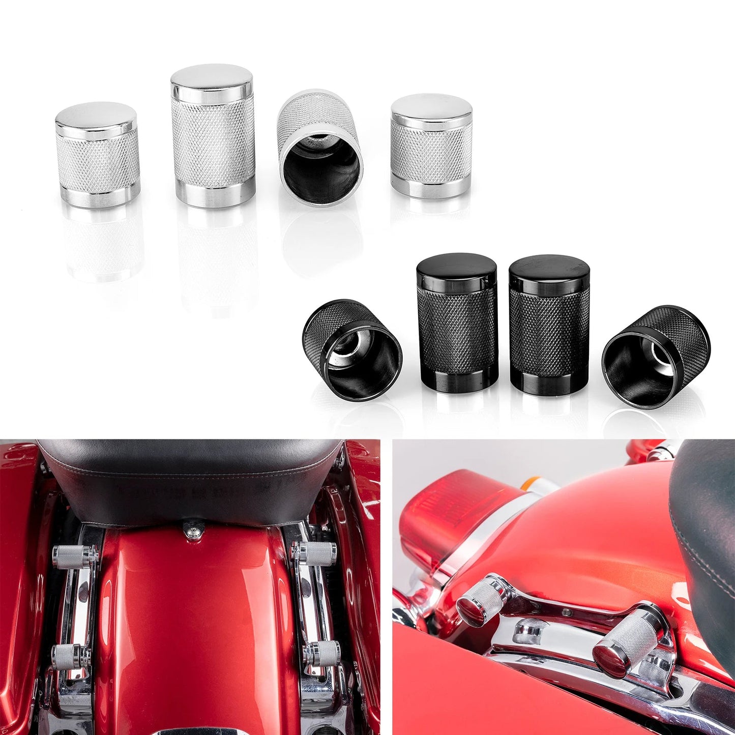 Sier afdek beschermdoppen voor Harley Davidson connector docking