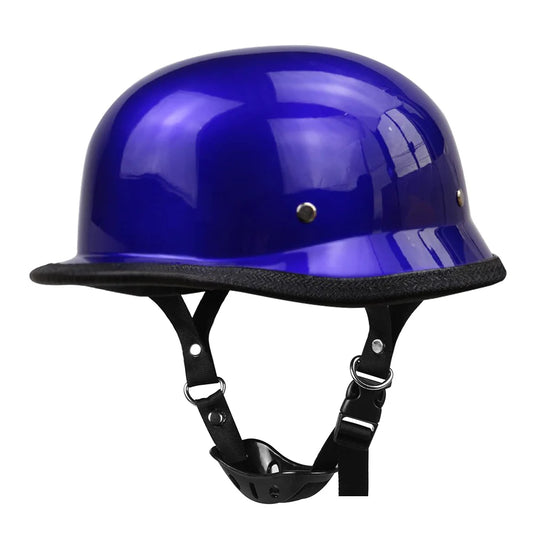 Blauwe duitse pothelm halve helm