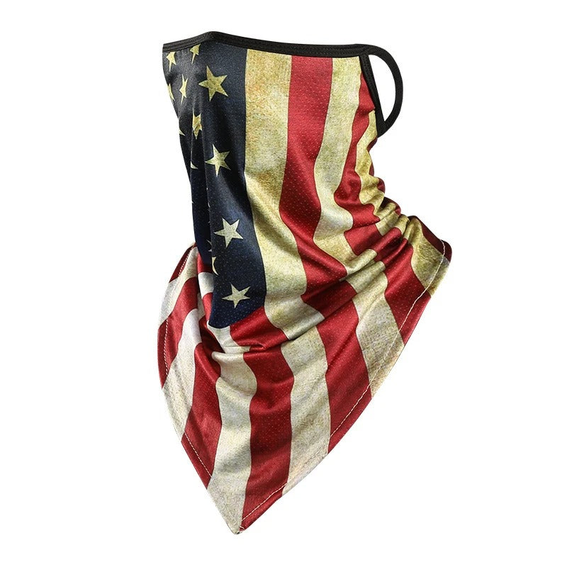 Gezichtsdoek masker anti vliegen vuil mond- en nekbeschermer bandana met oorhaken.