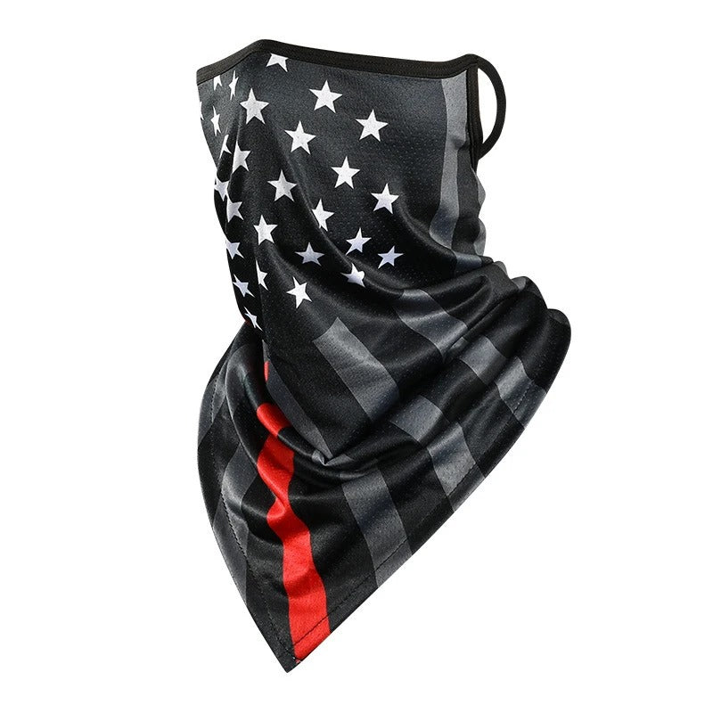 Gezichtsdoek masker anti vliegen vuil mond- en nekbeschermer bandana met oorhaken.