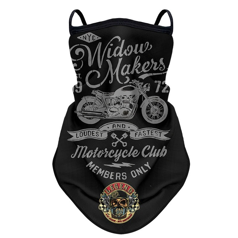 Gezichtsdoek masker anti vliegen vuil mond- en nekbeschermer bandana met oorhaken.