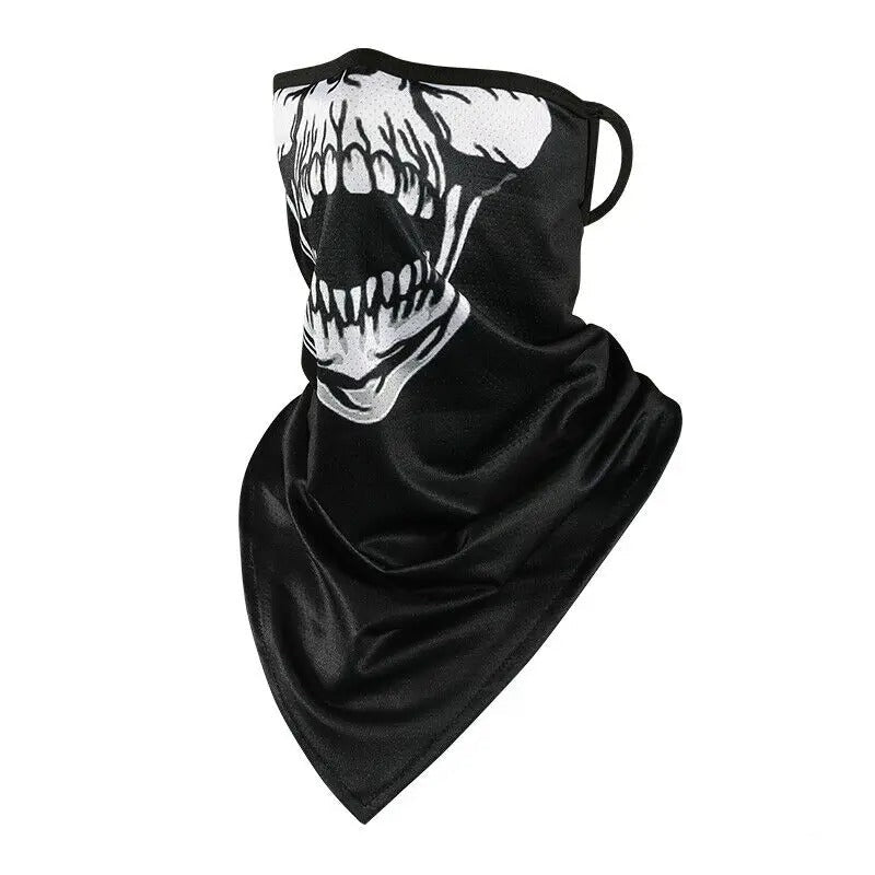 Gezichtsdoek masker anti vliegen vuil mond- en nekbeschermer bandana met oorhaken.