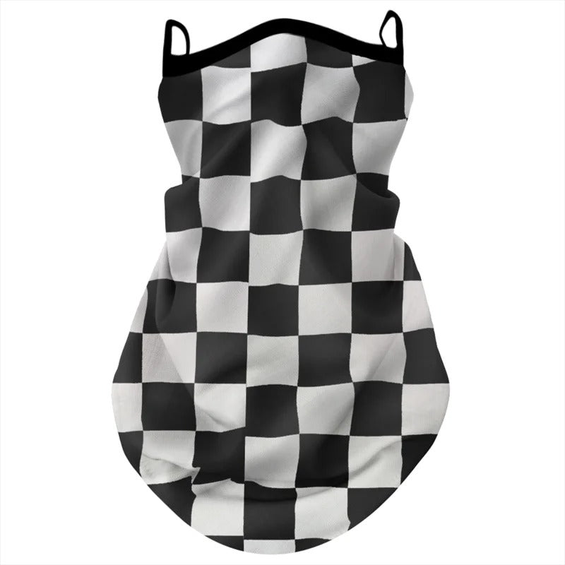 Gezichtsdoek masker anti vliegen vuil mond- en nekbeschermer bandana met oorhaken.