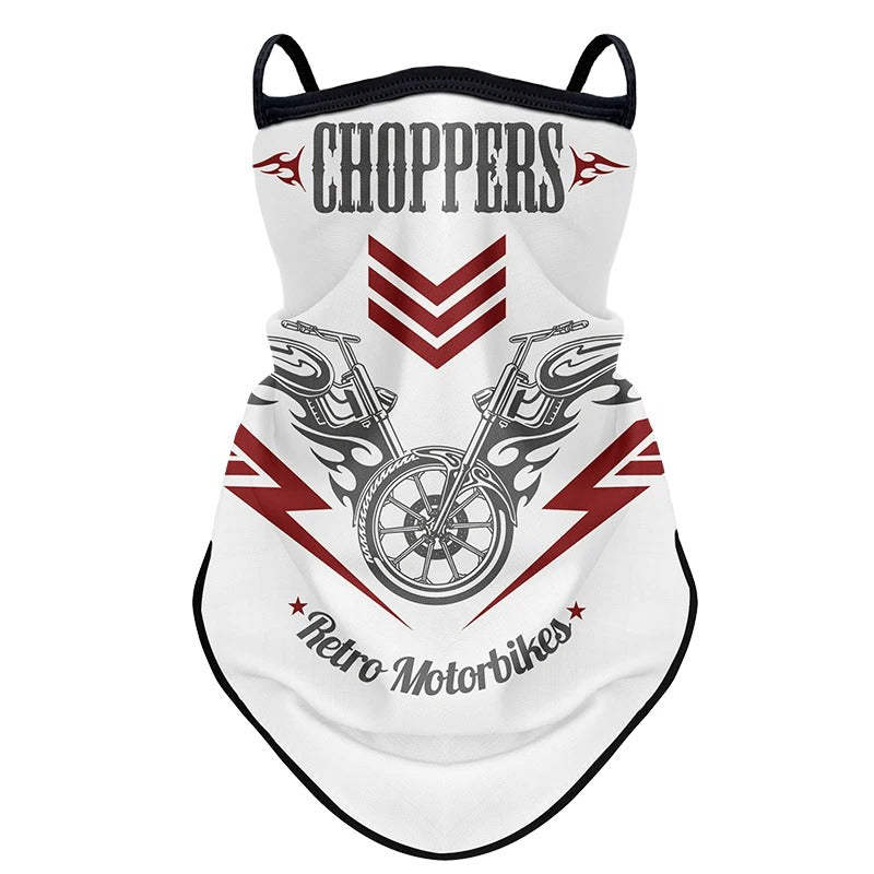 Gezichtsdoek masker anti vliegen vuil mond- en nekbeschermer bandana met oorhaken.